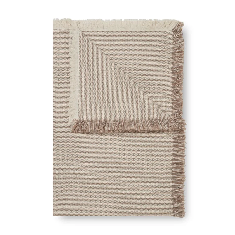 The Amara Cotton Throw Beige
