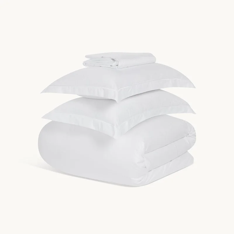 The Oxford Collection Bed Set White with white trim
