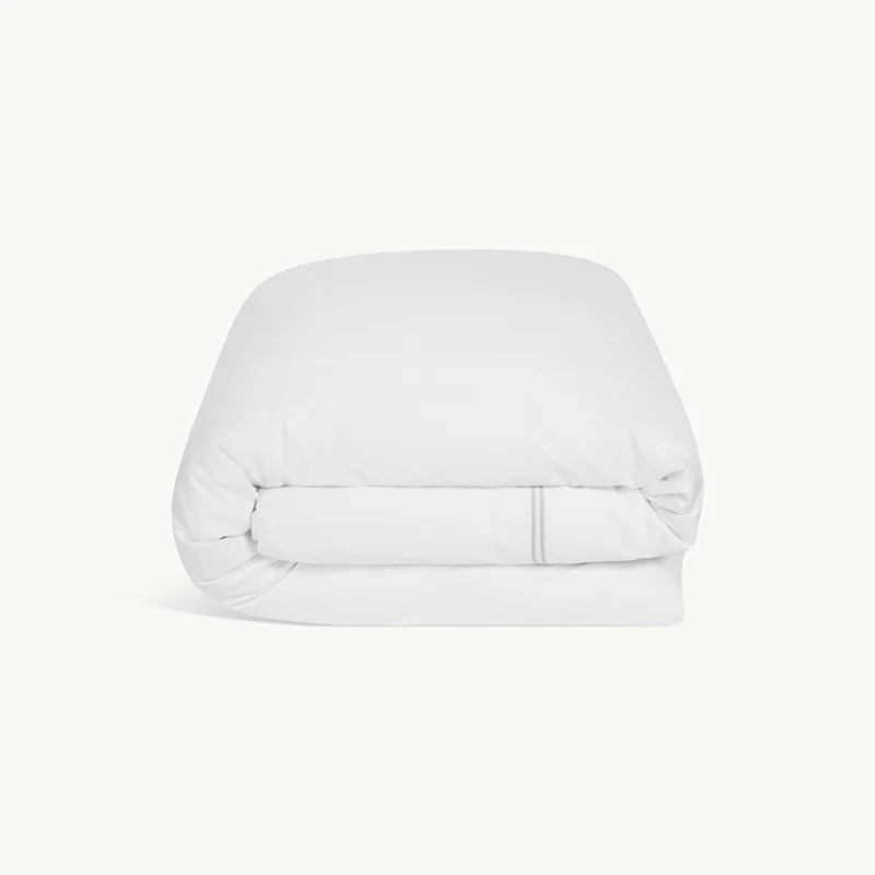 The Oxford Collection Duvet Cover Cream with cream trim