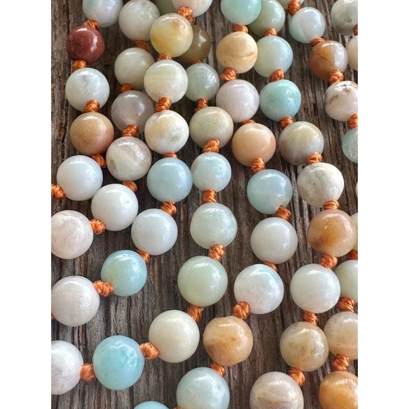 Natural Amazonite Gemstone || Beaded Necklace