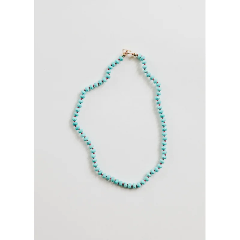 Turquoise + 14k Gold Filled Toggle || Gemstone Necklace