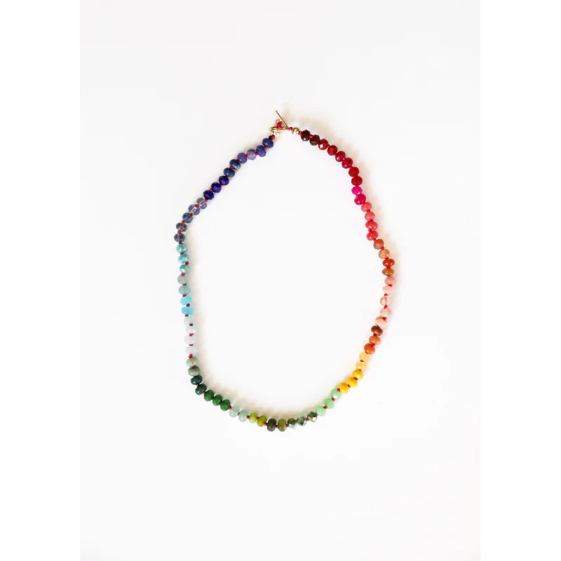 Natural Gemstone Necklace + 14k Gold Filled Toggle : Key West
